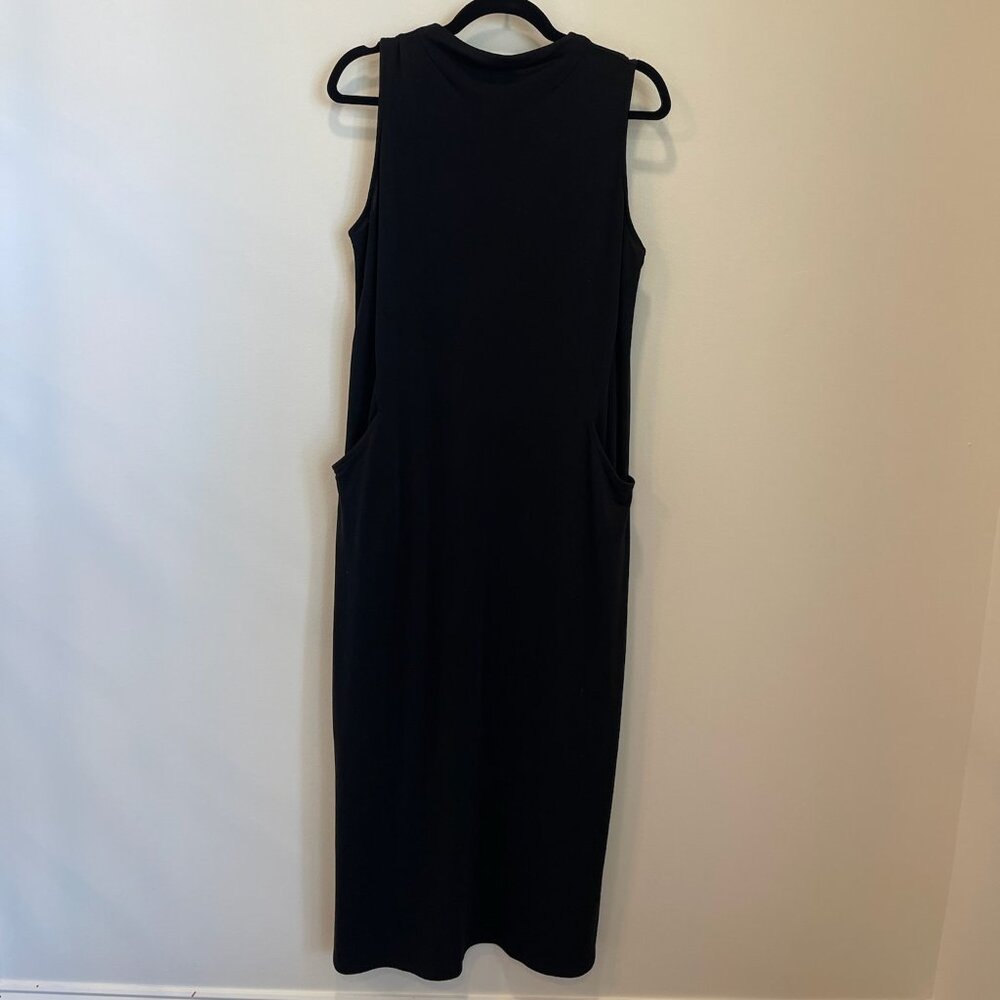 J Jill Pure Jill Luxe‎ Tencel Mockneck Sleeveless Black Maxi Womens Size Medium